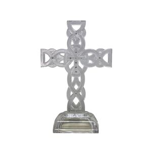 Crystal Cross w Celtic Design Decorative Piece